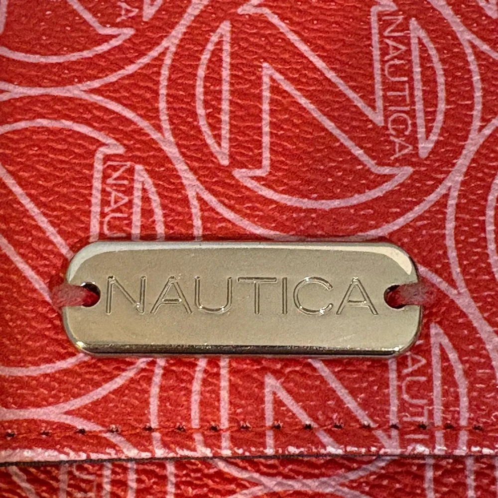 Nautica‎ Womens small wallet with a monogram pattern red and blue